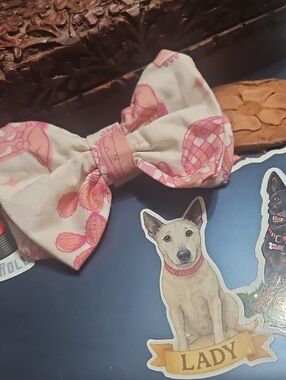 Hand Crafted Pet Collar Bow Tie Cowgirl Accent NEW